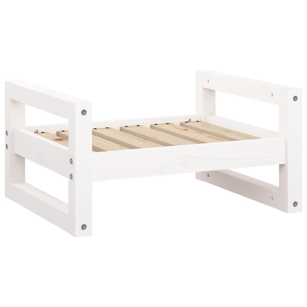 Dog bed White 55.5x45.5x28 cm Solid pine wood