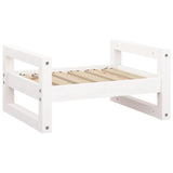 Dog bed White 55.5x45.5x28 cm Solid pine wood