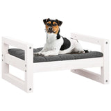 Dog bed White 55.5x45.5x28 cm Solid pine wood