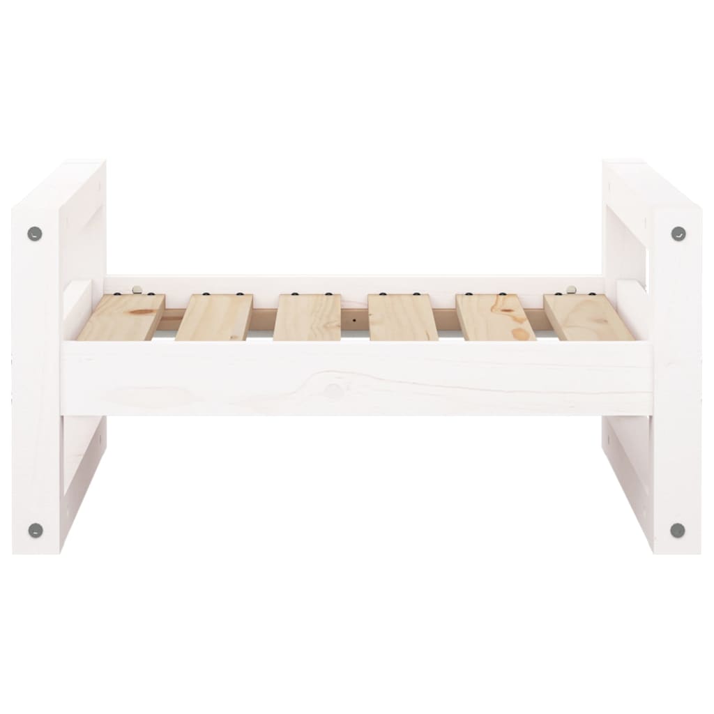 Dog bed White 55.5x45.5x28 cm Solid pine wood