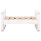 Dog bed White 55.5x45.5x28 cm Solid pine wood