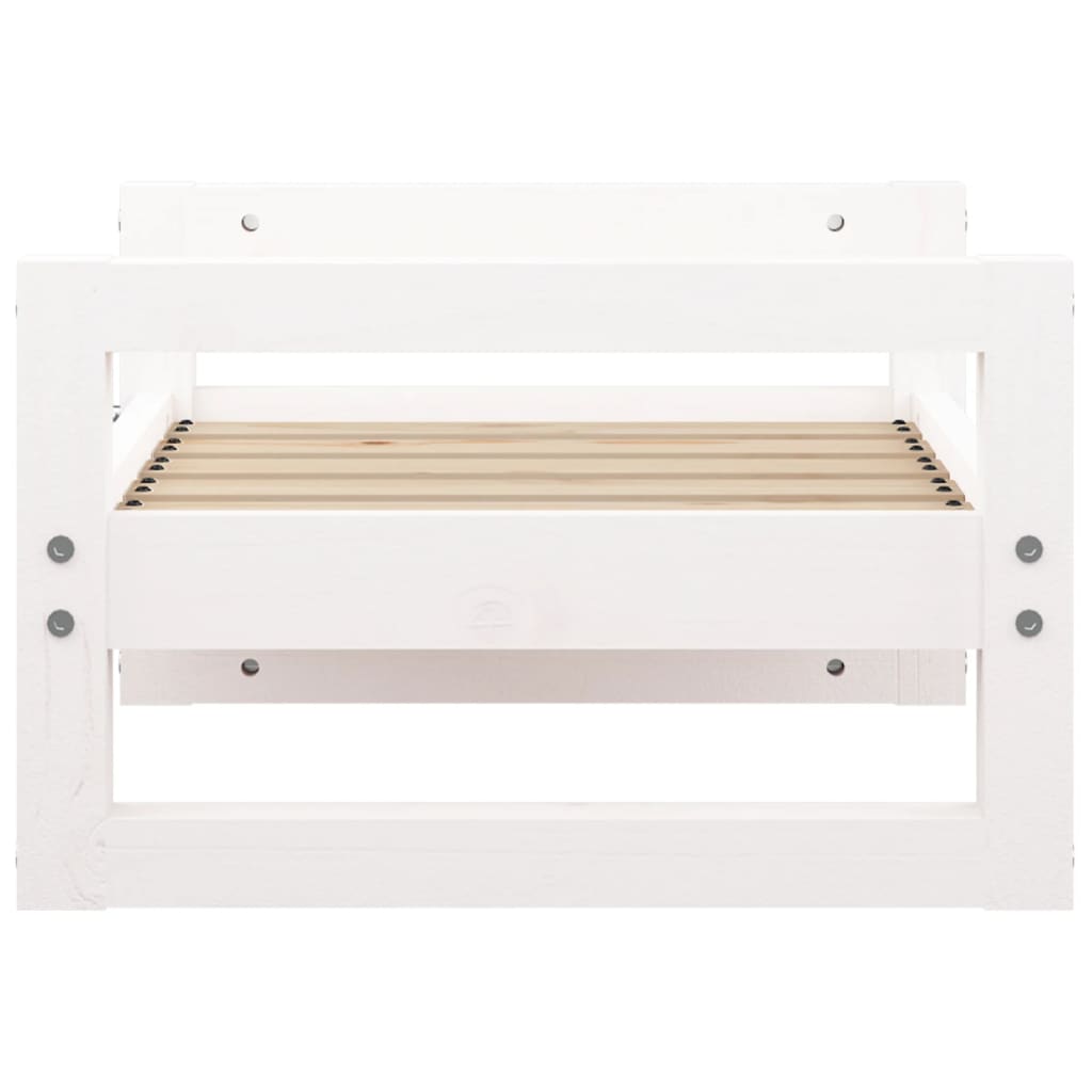 Dog bed White 55.5x45.5x28 cm Solid pine wood