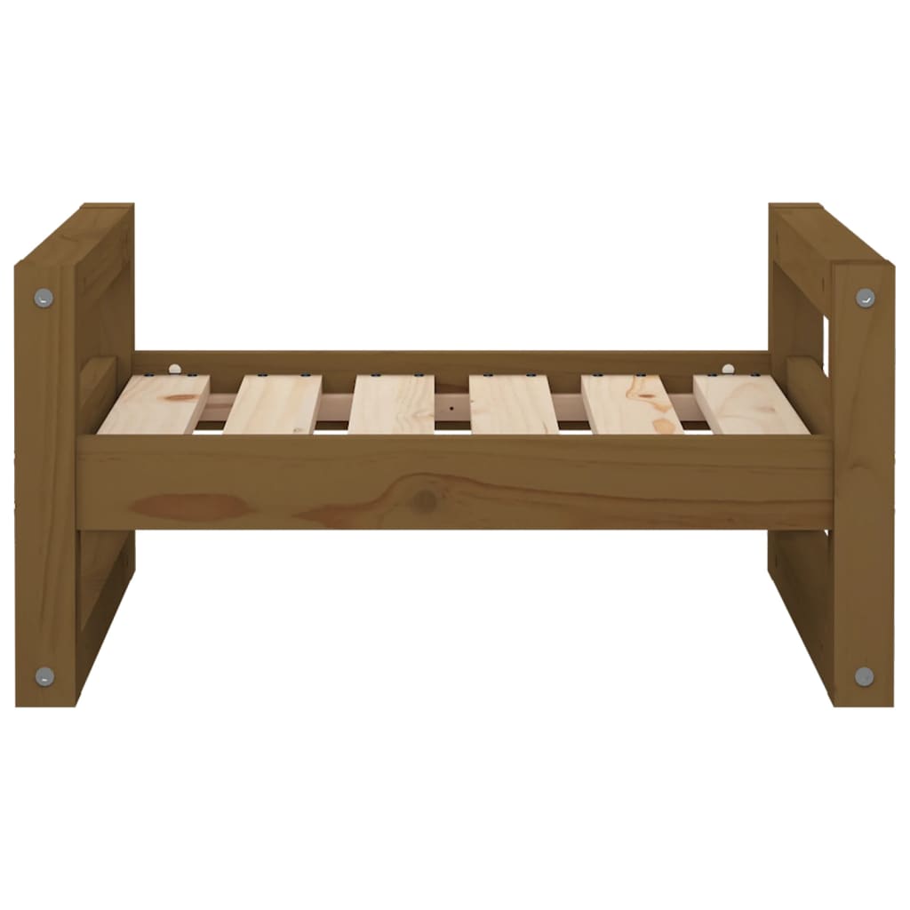 Dog bed Honey brown 55.5x45.5x28 cm Solid pine wood