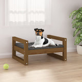 Dog bed Honey brown 55.5x45.5x28 cm Solid pine wood