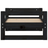 Dog bed Black 55.5x45.5x28 cm Solid pine wood