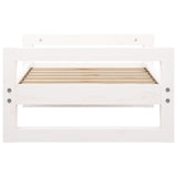 Lit pour chien Blanc 65,5x50,5x28 cm Bois de pin solide