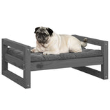 Dog bed Grey 65.5x50.5x28 cm Solid pine wood