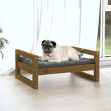 Dog bed Honey brown 65.5x50.5x28 cm Solid pine wood