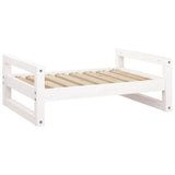 Dog bed White 75.5x55.5x28 cm Solid pine wood