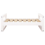 Dog bed White 75.5x55.5x28 cm Solid pine wood