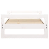 Dog bed White 75.5x55.5x28 cm Solid pine wood