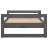 Lit pour chien Gris 75,5x55,5x28 cm Bois de pin solide