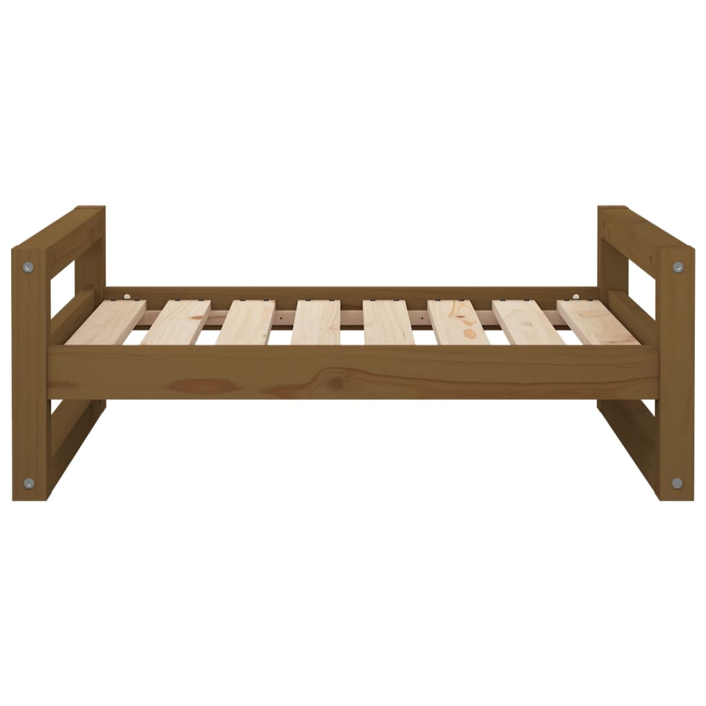 Dog bed Honey brown 75.5x55.5x28 cm Solid pine wood