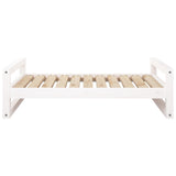 Dog bed White 95.5x65.5x28 cm Solid pine wood