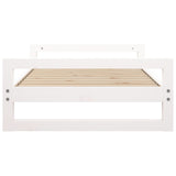 Dog bed White 95.5x65.5x28 cm Solid pine wood