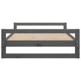 Dog bed Grey 105.5x75.5x28 cm Solid pine wood