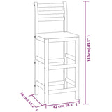 Tabourets de bar lot de 6 bois massif d'acacia