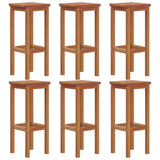 Tabourets de bar lot de 6 bois massif d'acacia