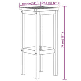 Tabourets de bar lot de 6 bois massif d'acacia