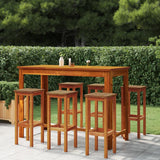 Tabourets de bar lot de 6 bois massif d'acacia