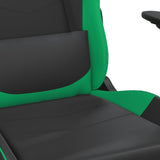 Chaise de jeu de massage Noir et vert Similicuir