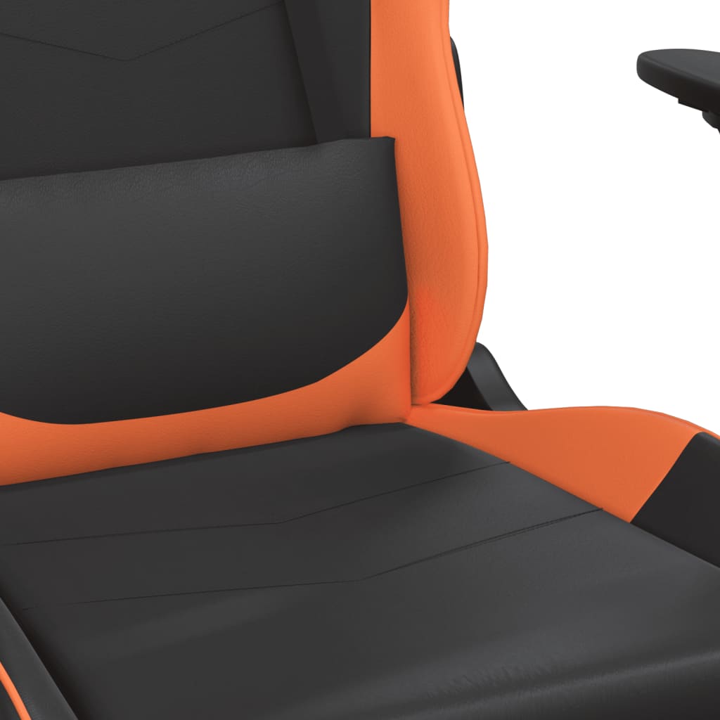 Chaise de jeu de massage Noir et orange Similicuir