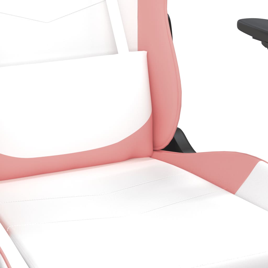 Chaise de jeu de massage Blanc et rose Similicuir