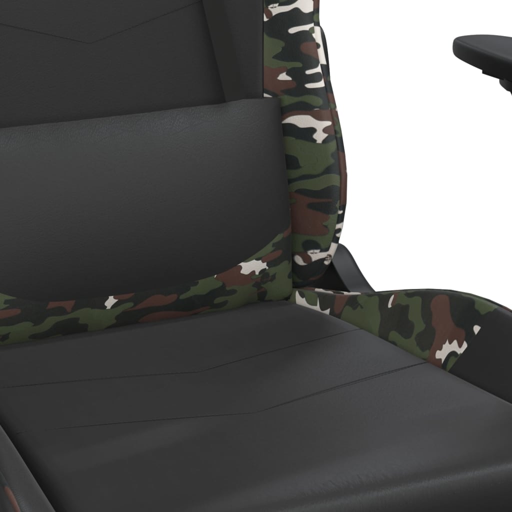 Chaise de jeu de massage Noir et camouflage Similicuir