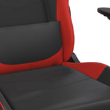 Chaise de jeu de massage avec repose-pied Noir&Rouge Similicuir