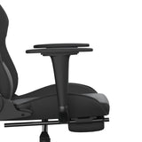 Chaise de jeu de massage avec repose-pied Noir Similicuir