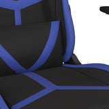 Chaise de jeu de massage Noir et bleu Similicuir