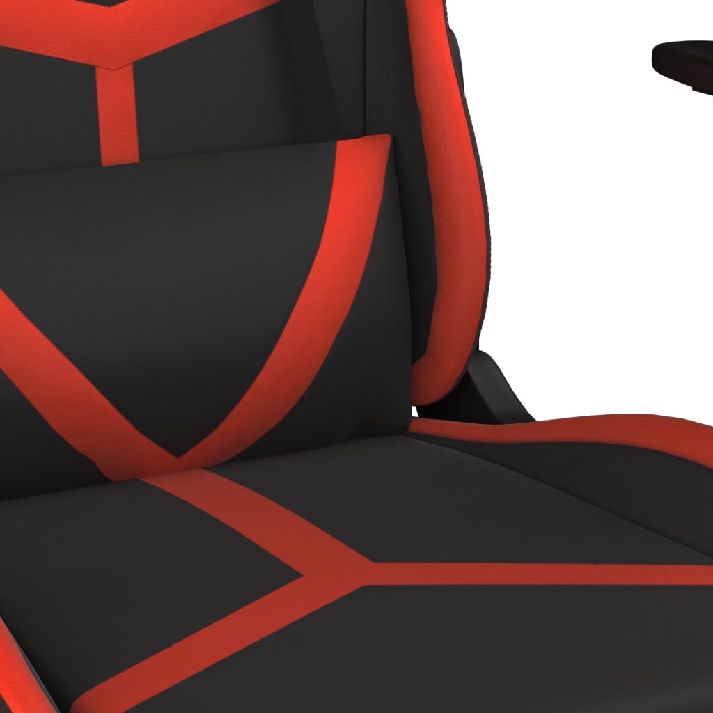 Chaise de jeu de massage Noir et rouge Similicuir