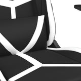 Chaise de jeu de massage Noir et blanc Similicuir