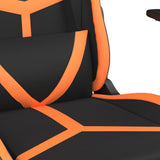 Chaise de jeu de massage Noir et orange Similicuir