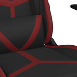 Chaise de jeu de massage Noir et rouge bordeaux Similicuir