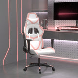 Chaise de jeu de massage Blanc et rose Similicuir