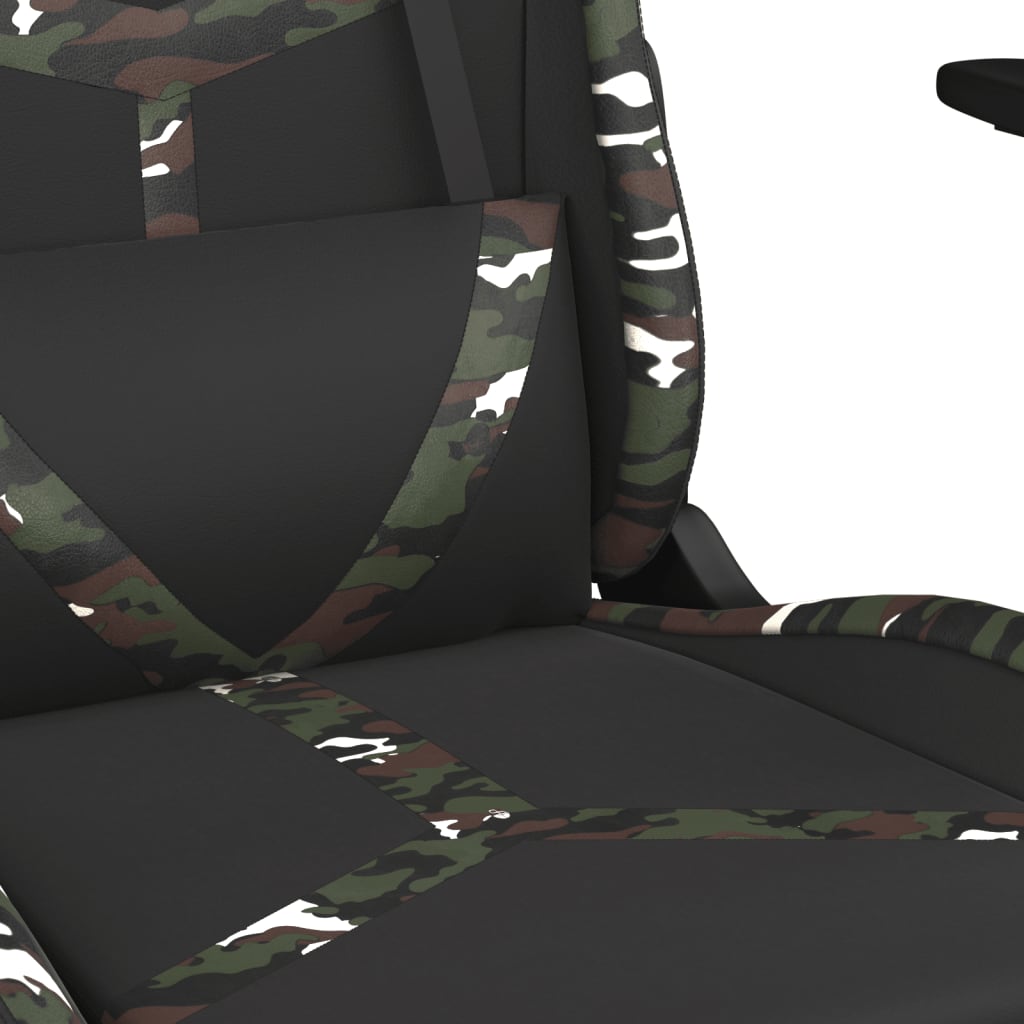 Chaise de jeu de massage Noir et camouflage Similicuir