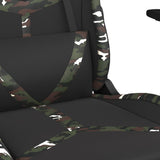 Chaise de jeu de massage repose-pied Noir&Camouflage Similicuir