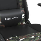 Chaise de jeu de massage repose-pied Noir camouflage Similicuir