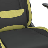 Chaise de jeu de massage avec repose-pied Noir et vert clair