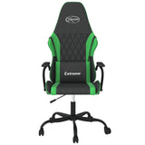 Chaise de jeu de massage Noir et vert Similicuir