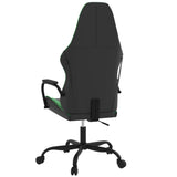 Chaise de jeu de massage Noir et vert Similicuir