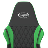 Chaise de jeu de massage Noir et vert Similicuir