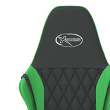 Chaise de jeu de massage Noir et vert Similicuir