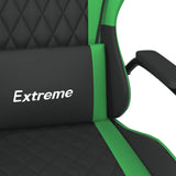 Chaise de jeu de massage Noir et vert Similicuir