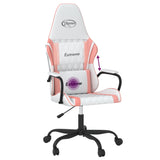 Chaise de jeu de massage Blanc et rose Similicuir