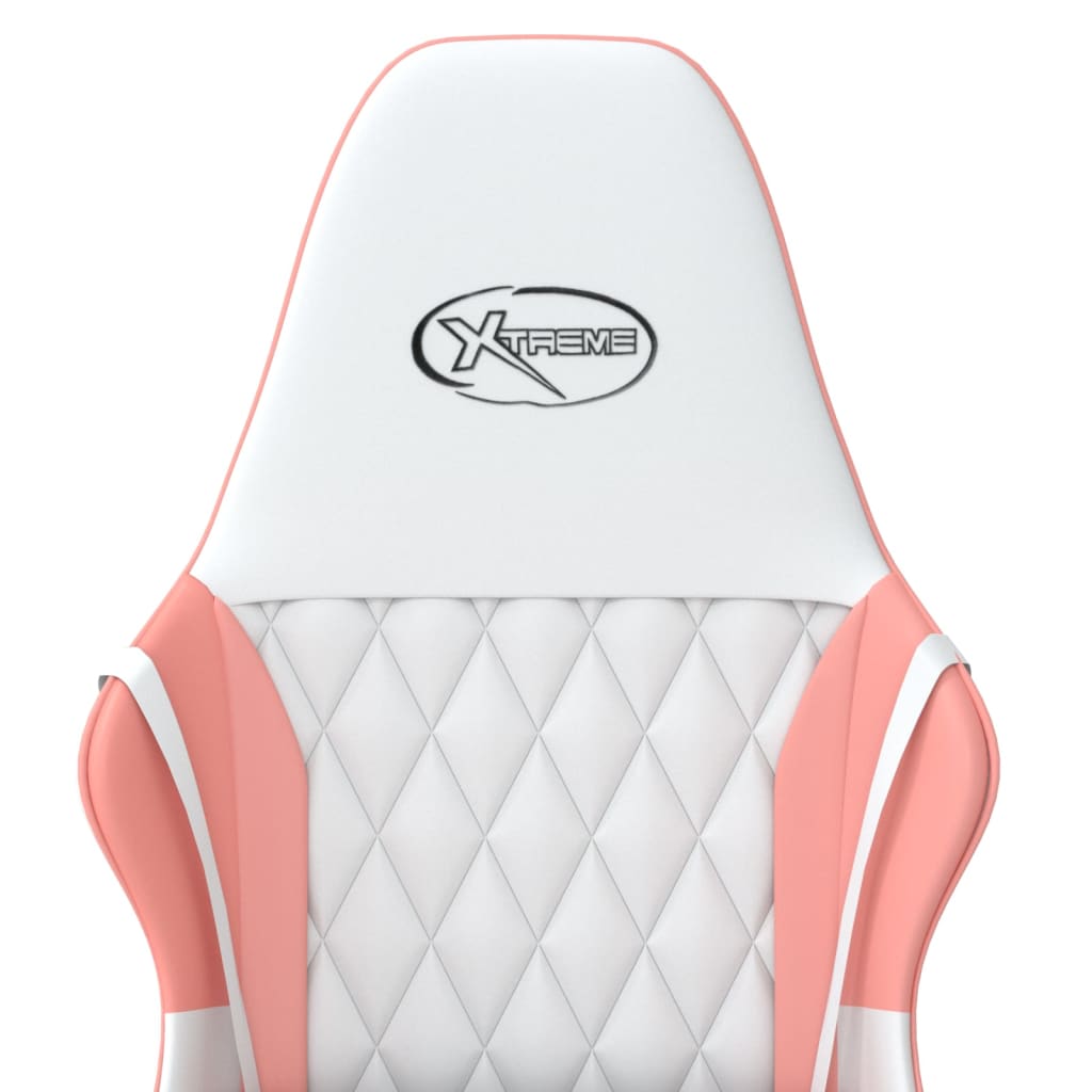 Chaise de jeu de massage Blanc et rose Similicuir