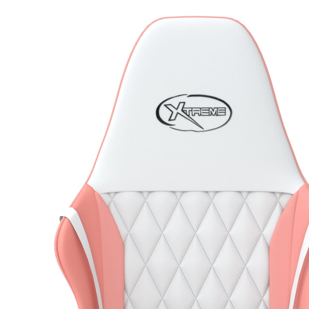 Chaise de jeu de massage Blanc et rose Similicuir