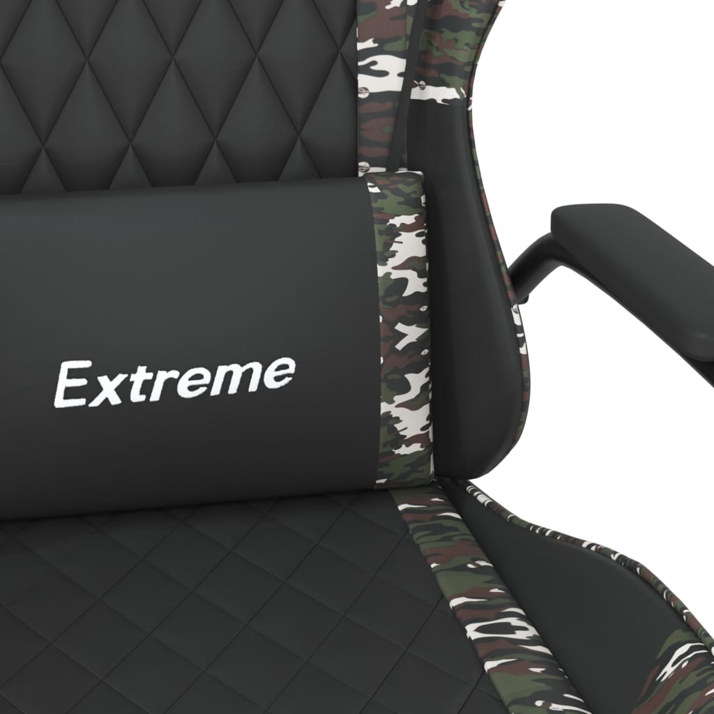 Chaise de jeu de massage Noir et camouflage Similicuir