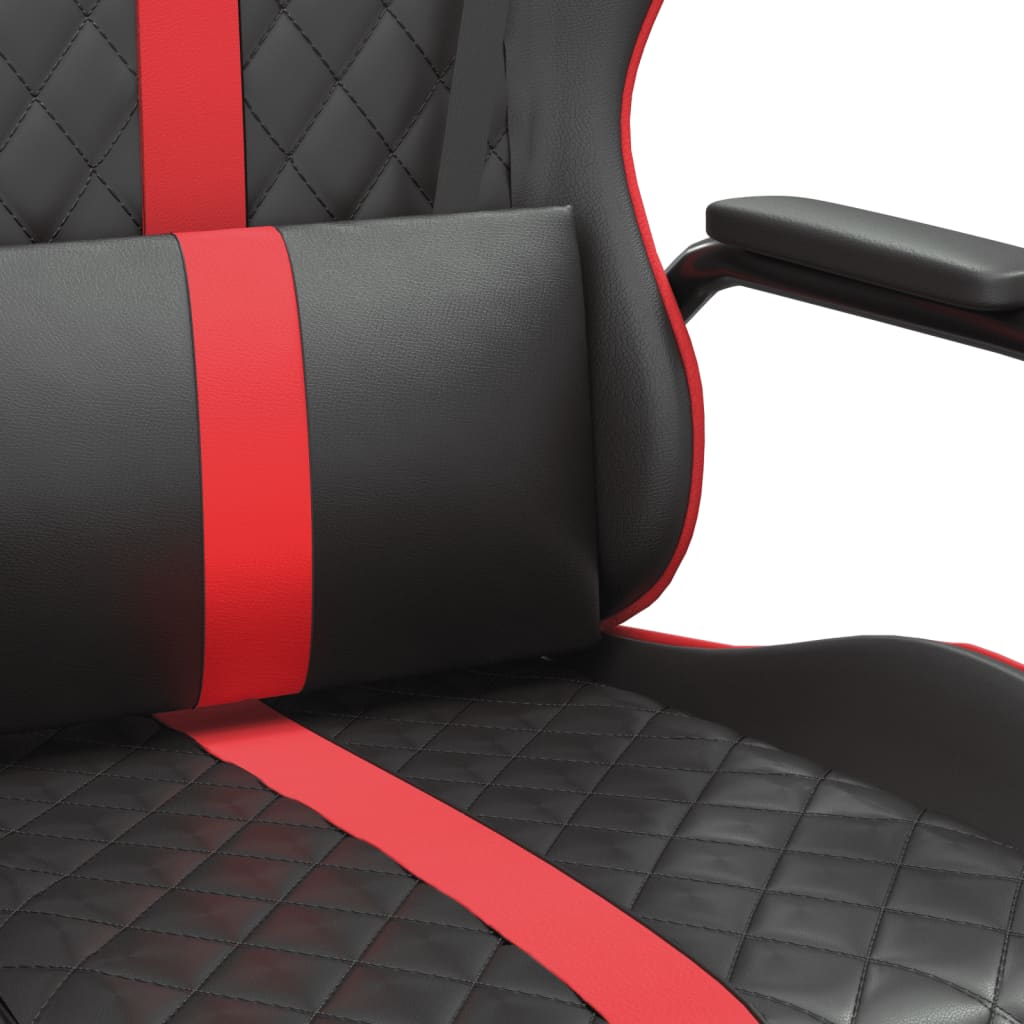 Chaise de jeu de massage rouge et noir similicuir